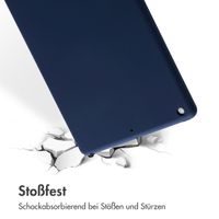 Accezz Liquid Silicone Back Cover Apple iPad 9 (2021) 10.2 Zoll / iPad 8 (2020) 10.2 Zoll / iPad 7 (2019) 10.2 Zoll - Dunkelblau