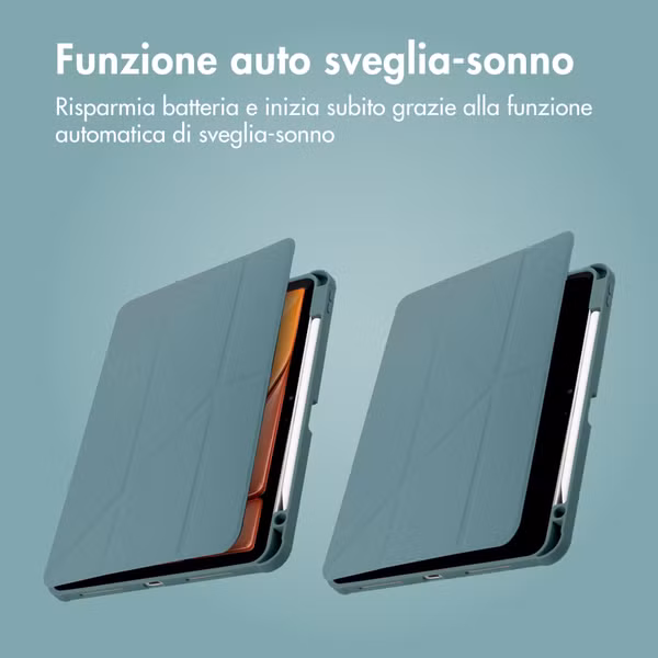 imoshion Origami Klapphülle Apple iPad 11 (2025) 11 Zoll A16 / iPad 10 (2022) 10.9 Zoll - Dunkelgrün