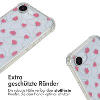 imoshion Design Hülle mit Band Apple iPhone 16e - Dusty Rose Connected Hearts