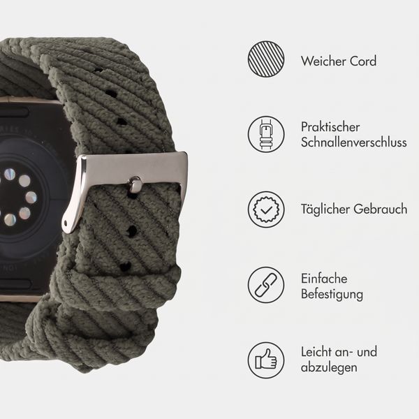 imoshion Corduroy-Band für Apple Watch | 38/40/41/42 mm - Grün