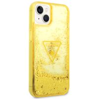 Guess Liquid Glitter Back Cover für das iPhone 14 - Gelb