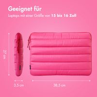 imoshion Puffer Laptop Hülle 15-16 Zoll - Laptop Sleeve - Hot Pink