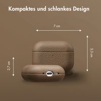 Accezz Echtes Leder Case Apple AirPods Pro 3 - Taupe