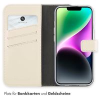 Selencia Echtleder Klapphülle Apple iPhone 14 - Greige
