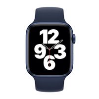 Apple Silikon Solo Loop für  Apple Watch Series 1 - 9 / SE (38/40/41 mm) | Series 10 / 11 (42 mm) - Größe 8 - Deep Navy