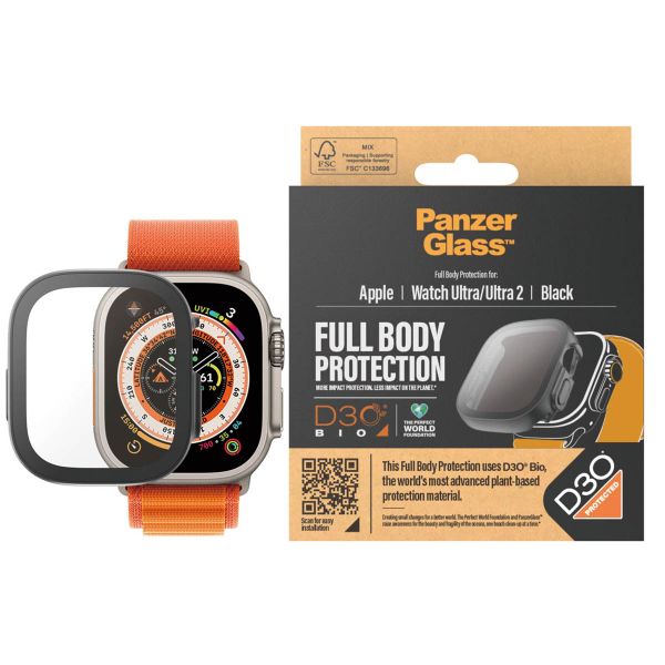 PanzerGlass Full Body Protection D3O® Bio Case Apple Watch Ultra / Ultra 2 / Ultra 3 - 49 mm - Schwarz