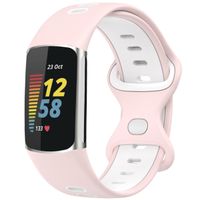 imoshion Silikonband Sport für das Fitbit Charge 5 / Charge 6 - Rosa / Weiß