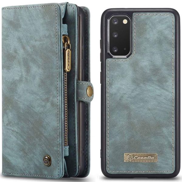 CaseMe Luxuriöse 2-in-1-Portemonnaie-Klapphülle Leder Samsung Galaxy S20