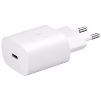Samsung Originales USB-C zu USB-C Kabel - 1 Meter - 25 Watt + Original Fast Charging Adapter USB-C Ladegerät - 25 Watt - Weiß