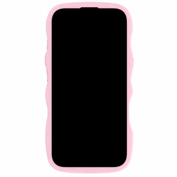 Holdit Wavy Case für das iPhone 16 Plus - Pink / Transparent