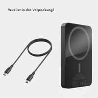 Selencia Vivid Powerbank 5.000 mAh - MagSafe und Qi - Black / Bonbon Stripe Matcha