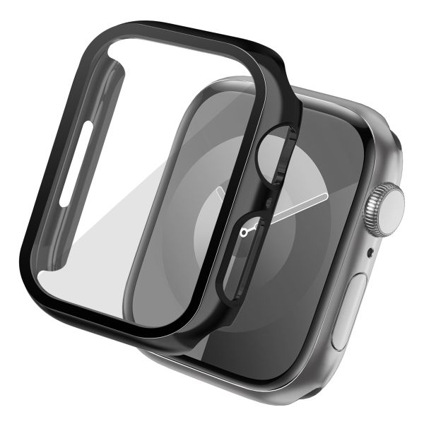 imoshion Full Cover glänzendes Hard Case Apple Watch 7 / 8 / 9 - 41 mm - Schwarz