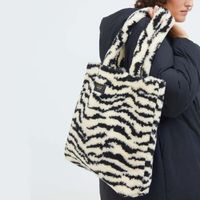 Wouf Teddy Tote Bag - Umhängetasche - Arctic