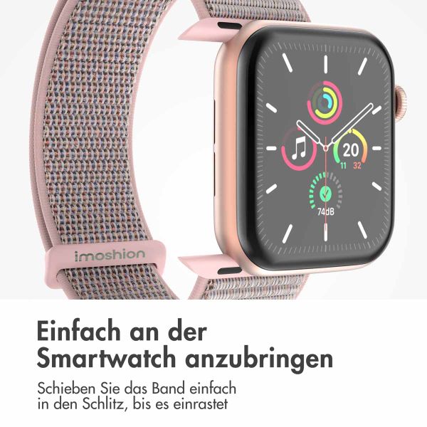imoshion Nylonarmband für das  Apple Watch Series 1 t/m 11 / SE / Ultra (44/45/46/49 mm) - Sand Pink