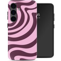 Selencia Vivid Rückabdeckung mit MagSafe Samsung Galaxy S24 - Wavy Swirl Pink Plum