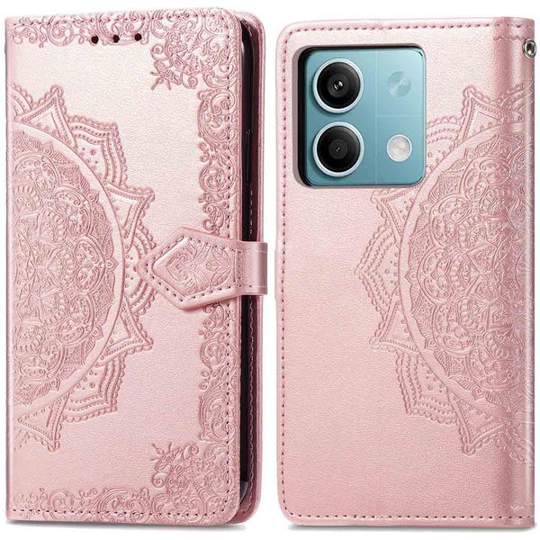 imoshion Mandala Klapphülle für das Xiaomi Redmi Note 13 (5G) - Rose Gold