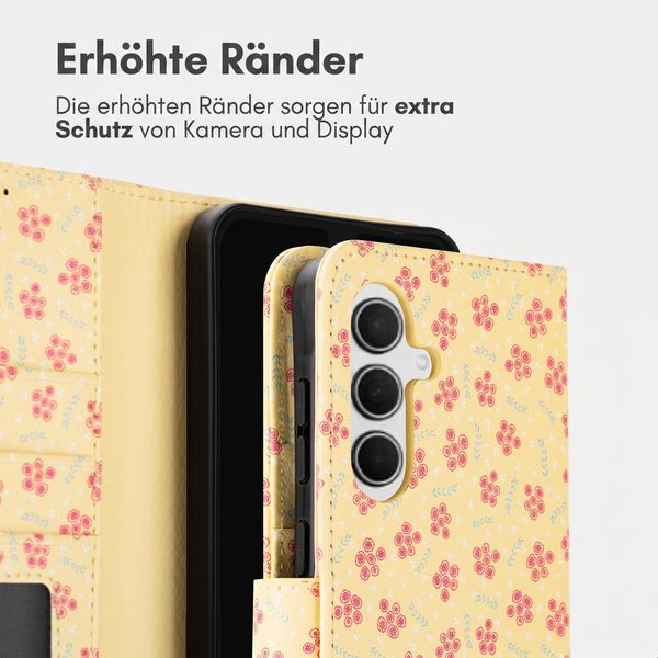 imoshion Design Klapphülle Samsung Galaxy A36 - Sunny Yellow Petite Flowers