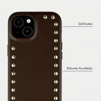 Selencia Studs Backcover mit MagSafe Apple iPhone 15 - Cacao Crush