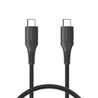 imoshion Braided USB-C-zu-USB-C Kabel - 0,25 Meter - Schwarz