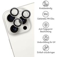 imoshion 2er-Pack Objektivschutz für Kamera für das Apple iPhone 15 Pro / 15 Pro Max - White Titanium
