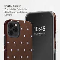 Selencia Vivid Back Cover Apple iPhone 12 (Pro) - Happy Dots Chocolate