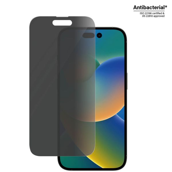 PanzerGlass Privacy Case Friendly Anti-Bacterial Displayschutzfolie für das Apple iPhone 14 Pro
