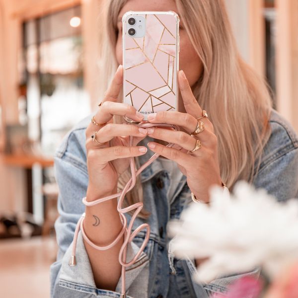 imoshion Design Hülle mit Band Samsung Galaxy A70 - Pink Graphic
