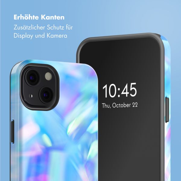 Selencia Vivid Tough Back Cover mit MagSafe für das Apple iPhone 13 - Holographic Blue Dream