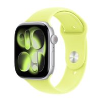 Apple Sport Armband für das  Apple Watch Series 1 - 9 / SE (38/40/41 mm) | Series 10 / 11 (42 mm) - Größe M/L - Neon Yellow