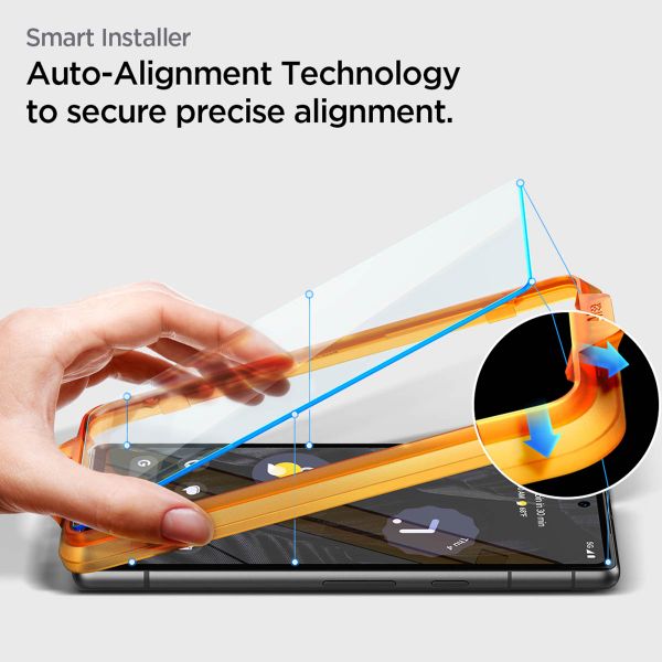 Spigen GLAStR Fit Displayschutzfolie  + Applicator 2-pack für das Google Pixel 7a