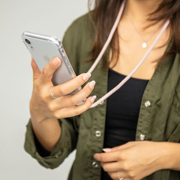 imoshion Transparentes Backcover mit Band Apple iPhone X / Xs - Rosé gold
