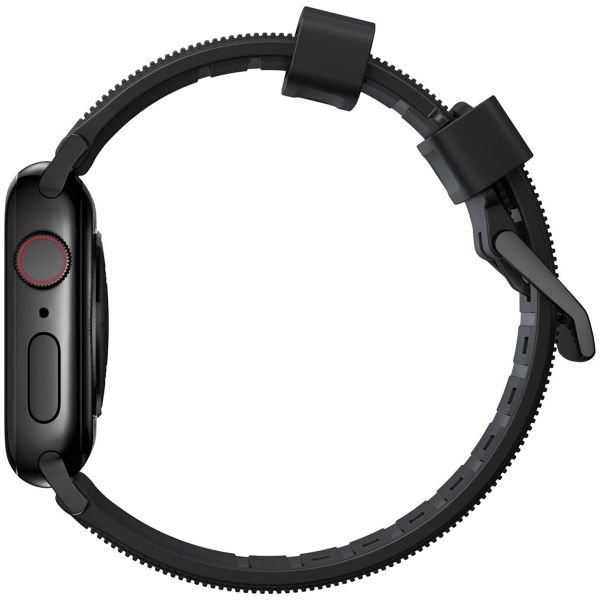 Nomad Robustes Armband FKM für das  Apple Watch Series 1 t/m 11 / SE / Ultra (44/45/46/49 mm) - Schwarz / Schwarz