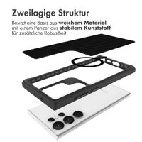 imoshion Rugged Hybrid Carbon Case mit MagSafe Samsung Galaxy S23 Ultra - Schwarz