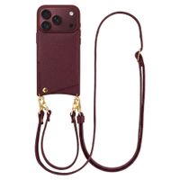Selencia Nova HandyHülle mit Kordel und Kartenhalter Apple iPhone 18 Pro Max / 17 Pro Max - Bold Burgundy