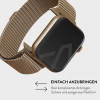 Burga Mailändische armband für das Apple Watch Series 1 bis 10 / SE / Ultra (2) (44/45/46/49 mm) - Gold