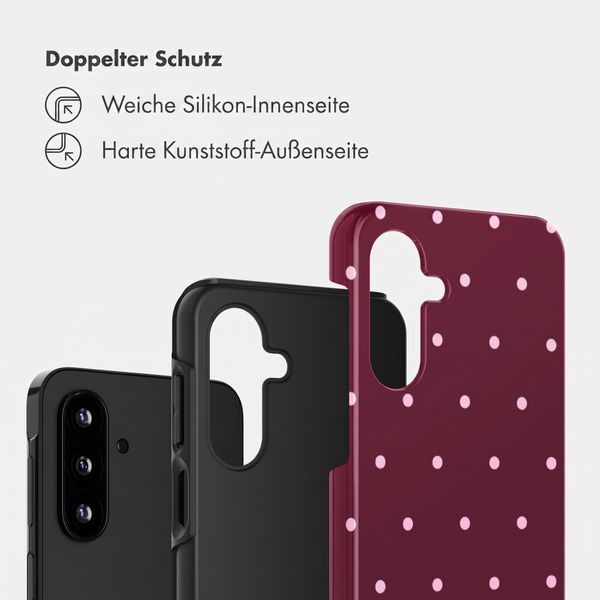 Selencia Vivid Back Cover Samsung Galaxy A17 (5G) / (4G) - Happy Dots Burgundy