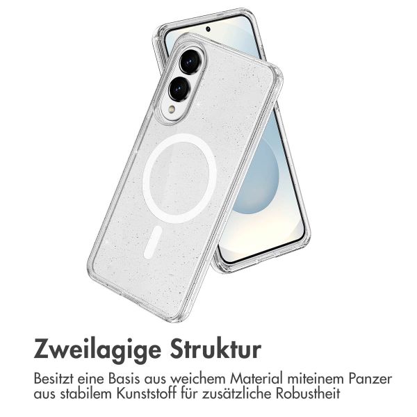 imoshion Sparkle Back Cover mit MagSafe Samsung Galaxy S25 Edge - Transparent