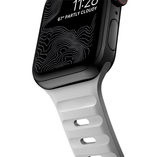Nomad Sport Armband FKM für das  Apple Watch Series 1 t/m 11 / SE / Ultra (44/45/46/49 mm) - Lunar Gray