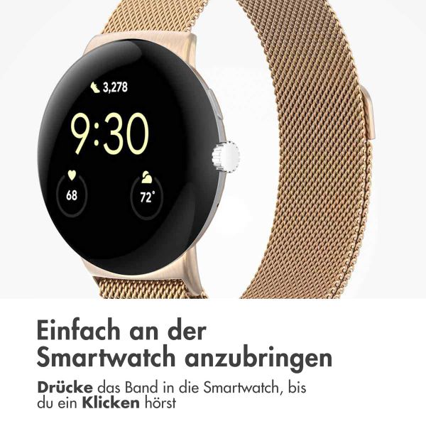 imoshion Mailändische Magnetarmband für die Google Pixel Watch 3 - 45 mm - Roségold