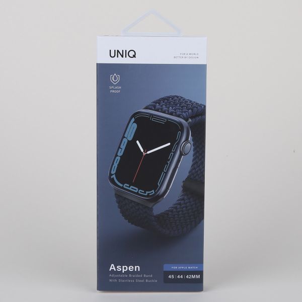 Uniq Aspen Geflochtenes Armband für das  Apple Watch Series 1 t/m 11 / SE / Ultra (44/45/46/49 mm) - Oxford Blue