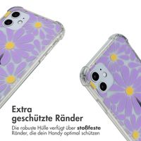 imoshion Design Hülle mit Band Apple iPhone 11 - Tropical Violet Flowers Connect