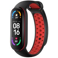 imoshion Silikonband Sport für das Xiaomi Mi Band 5 / 6 - Schwarz / Rot