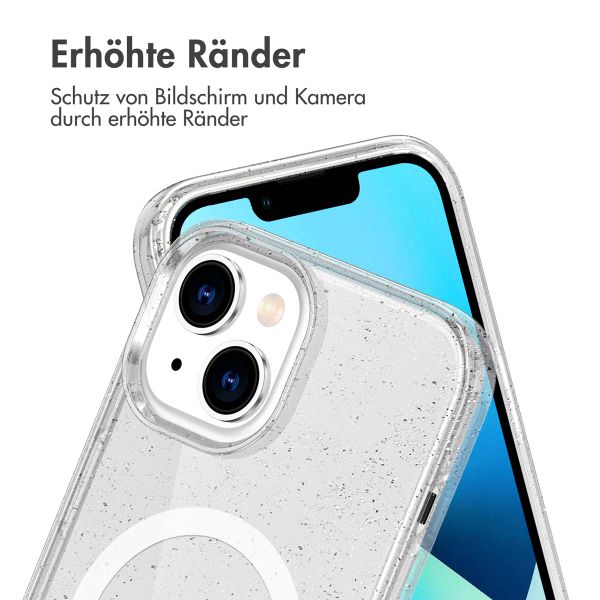 imoshion Sparkle Back Cover mit MagSafe Apple iPhone 14 - Glitzer Transparent