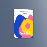 Accezz Magnetische Leder-Wallet mit Standfunktion - Geeignet für Apple Find My - Nightfall Blue