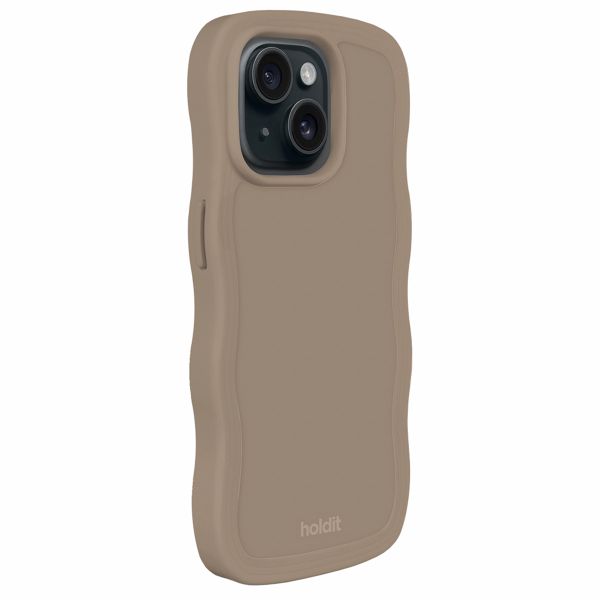 Holdit Wavy Case für das iPhone 13/14/15 - Mocha Brown