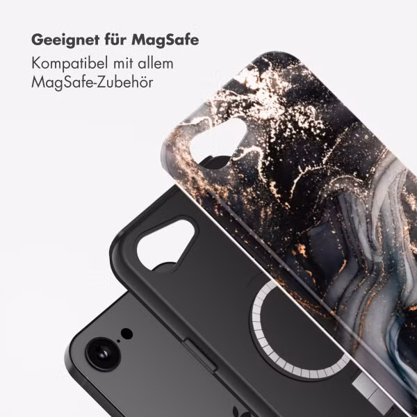 Selencia Vivid Rückabdeckung mit MagSafe Apple iPhone 16e - Chic Marble Black