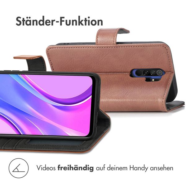 imoshion Luxuriöse Klapphülle für das Xiaomi Redmi 9 - Braun