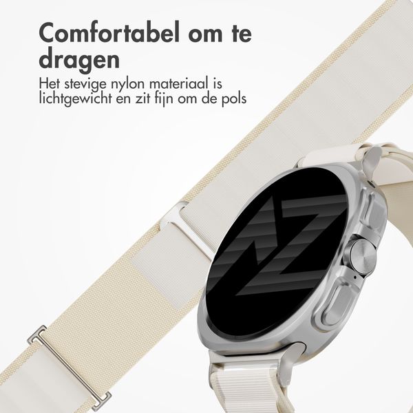 Accezz Nylon Alpine Armband für Samsung Galaxy Watch Ultra 2 (2026) / Ultra (2024/2025) - Polarstern