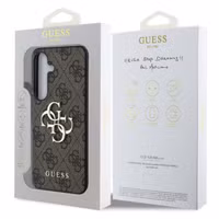 Guess 4G Metal Logo Back Cover für das Samsung Galaxy S25 - Brown