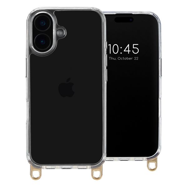 Selencia Back Cover mit abnehmbaren Haken für das iPhone 16 - Transparent